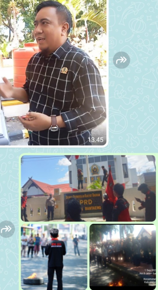 HPMB-Raya Bantaeng Demo di Depan DPRD, Tolak RUU Penyiaran dan Pertanyakan Sikap Ketua DPRD